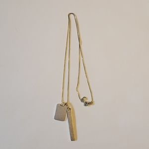 Madewell Silver Tag Pendant Necklace